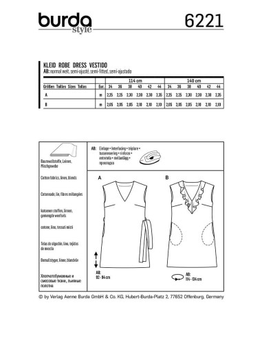 Modello di abito - Burda 6221