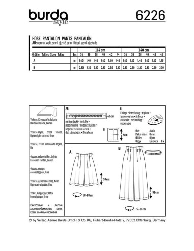 Modello di bermuda - Burda 6226