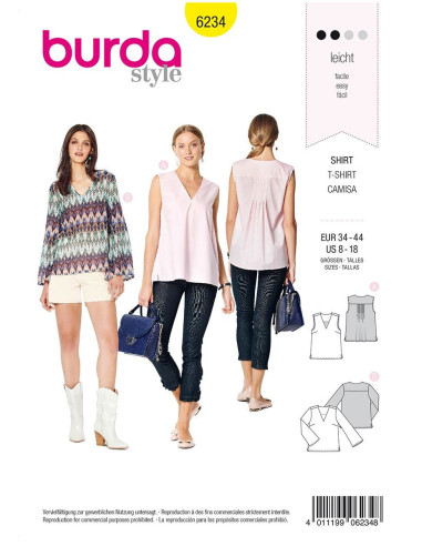 Modello di camicetta - Burda 6234