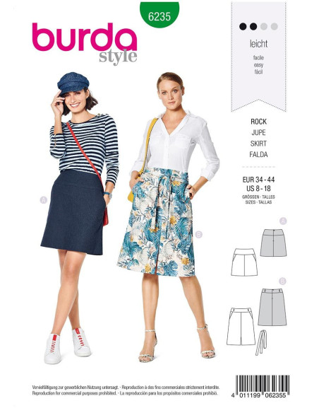 Modello di gonna - Burda 6235