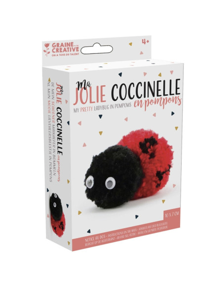 Kit pompon - La mia bella coccinella