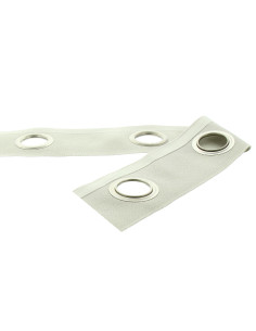Fascia con occhielli argento opaco - Lino