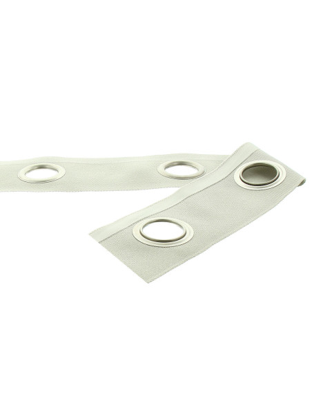 Fascia con occhielli argento opaco - Lino