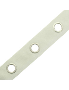 Fascia con occhielli argento opaco - Lino 2