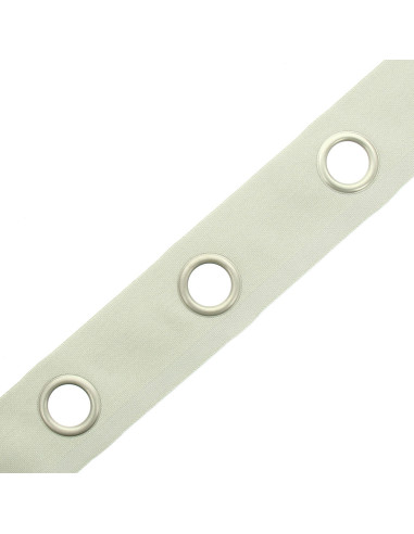 Fascia con occhielli argento opaco - Lino