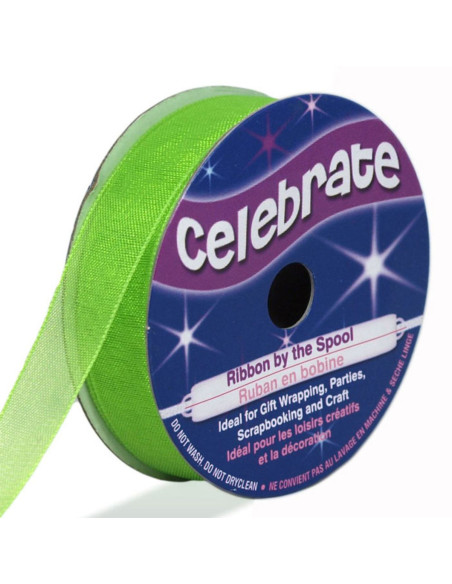 Nastro organza Celebrate verde anice - 12 mm x 6 m