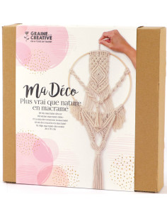 Kit macramè sospensione cerchio in bambù