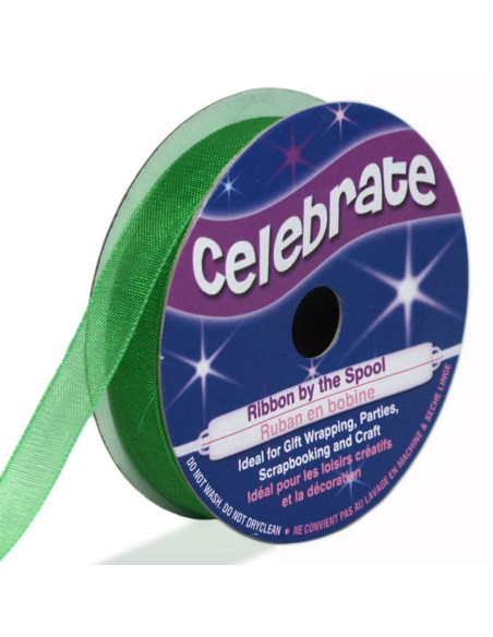 Nastro organza Celebrate verde scuro - 9 mm x 8 m