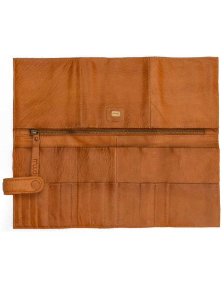Custodia in pelle per aghi circolari Muud Stockholm - Whisky