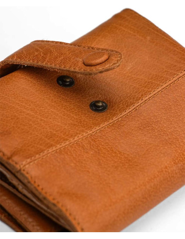 Custodia in pelle per aghi circolari Muud Stockholm - Whisky