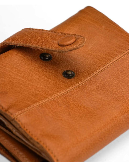Custodia in pelle per aghi circolari Muud Stockholm - Whisky