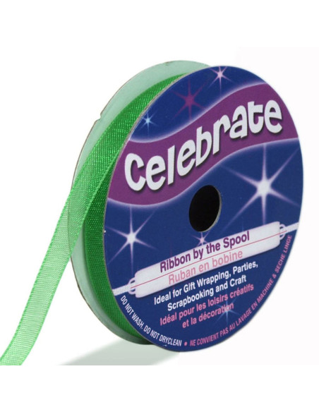 Nastro organza Celebrate verde scuro - 6 mm x 8 m