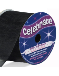 Nastro organza Celebrate nero - 32 mm x 5 m