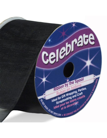 Nastro organza Celebrate nero - 32 mm x 5 m