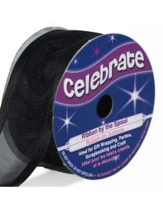 Nastro organza Celebrate nero - 25 mm x 4 m