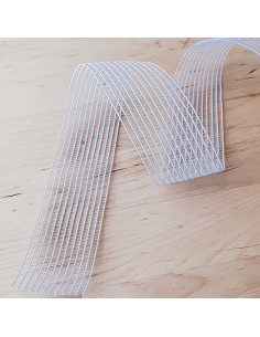 Nastro elastico arricciato per smock - Bianco