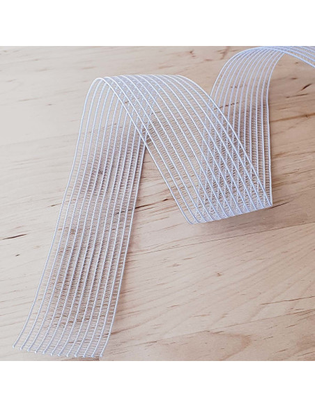 Nastro elastico arricciato per smock - Bianco