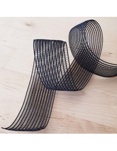 Nastro elastico arricciato per smock - Nero