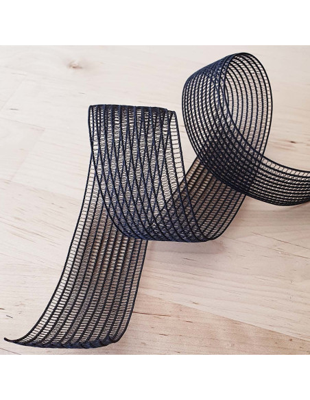 Nastro elastico arricciato per smock - Nero