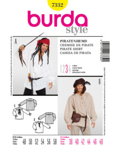 Modello di camicia da pirata - Burda 7332