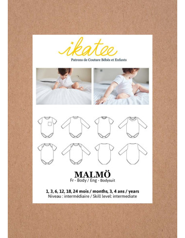 Modello di body per bebè Malmö - Ikatee