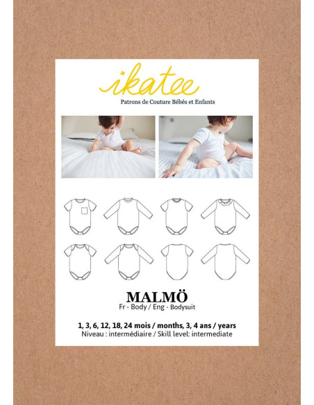 Modello di body per bebè Malmö - Ikatee