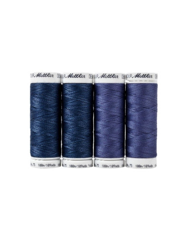 Set di 4 fili da cucito Denim Mettler