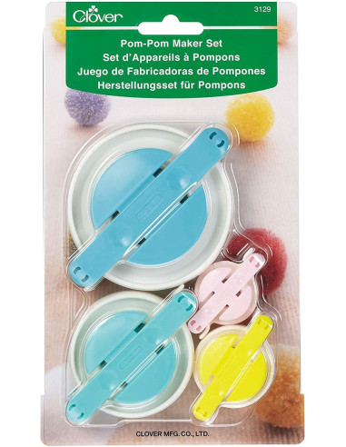Set di 4 strumenti per pompon Clover