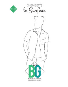 Modello di camicia a maniche corte da uomo Le Surfeur - Les BG