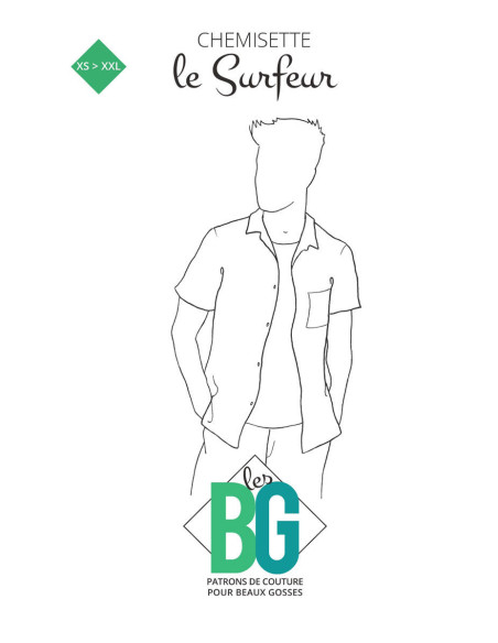 Modello di camicia a maniche corte da uomo Le Surfeur - Les BG