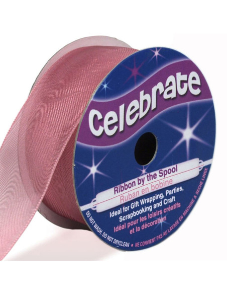 Nastro organza Celebrate rosa antico - 25 mm x 5 m