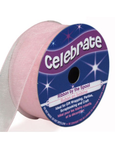 Nastro organza Celebrate rosa - 20 mm x 5 m