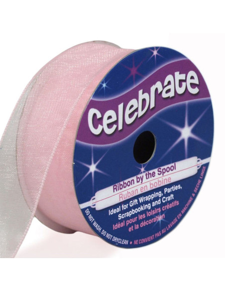 Nastro organza Celebrate rosa - 20 mm x 5 m