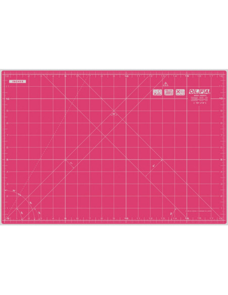 Tappetino da taglio patchwork Olfa 30 x 45 cm - Rosa