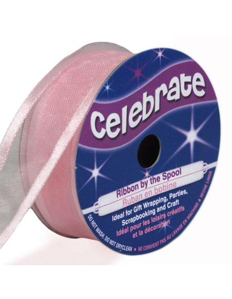 Nastro organza Celebrate rosa - 20 mm x 4 m