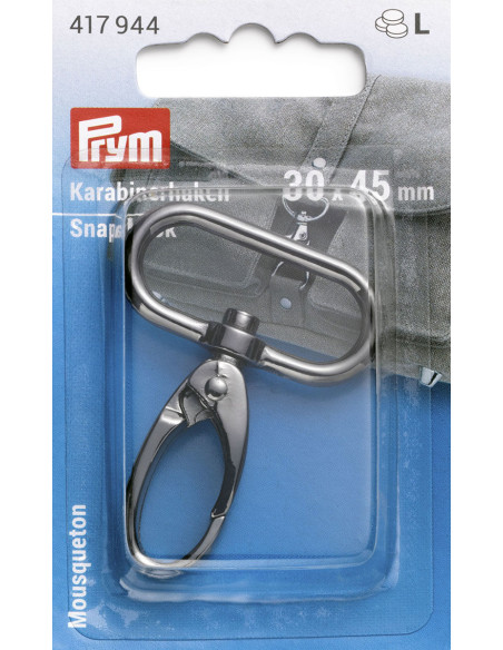 Moschettone in metallo 30 x 45 mm - Bruni lucido