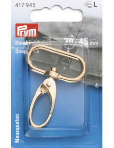 Moschettone in metallo 30 x 45 mm - Nuovo oro