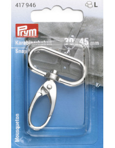 Moschettone in metallo 30 x 45 mm - Argento