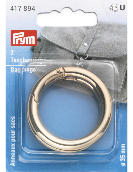 Moschettoni ad anello per borse - Nuovo oro