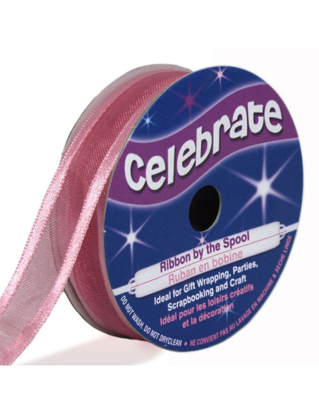 Nastro organza Celebrate rosa - 12 mm x 5 m