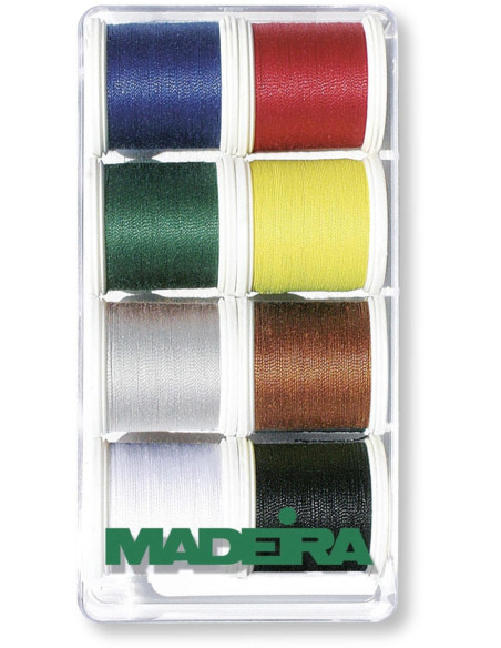 Scatola di fili da cucire 100 m Aerofil Extra Forte Madeira