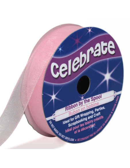 Nastro organza Celebrate rosa - 12 mm x 6 m