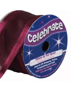 Nastro organza Celebrate prugna - 38 mm x 4 m