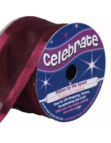 Nastro organza Celebrate prugna - 38 mm x 4 m