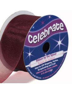 Nastro organza Celebrate prugna - 32 mm x 5 m