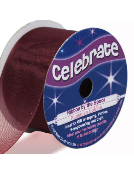 Nastro organza Celebrate prugna - 32 mm x 5 m