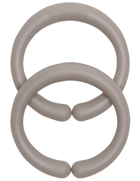Anelli di sospensione in silicone 60 mm per accessori per bambini - Beige