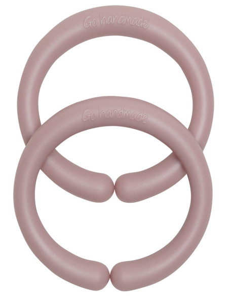 Anelli di sospensione in silicone 60 mm per accessori per bambini - Rosa vintage