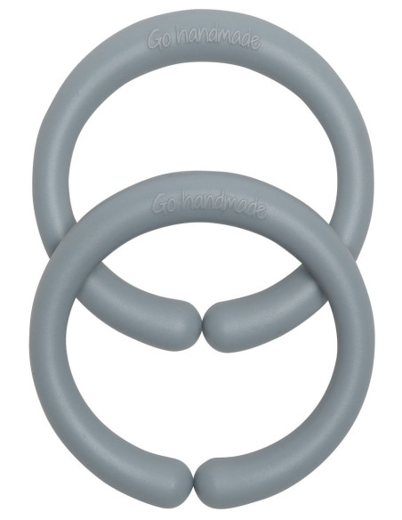 Anelli di sospensione in silicone 60 mm per accessori per bambini - Grigio