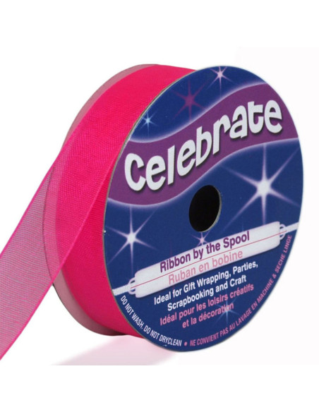 Nastro organza Celebrate fucsia - 12 mm x 6 m